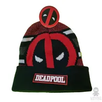 Limited Edition Gorro Negro Con Rojo Logo Deadpool By Marvel - Limited Edition