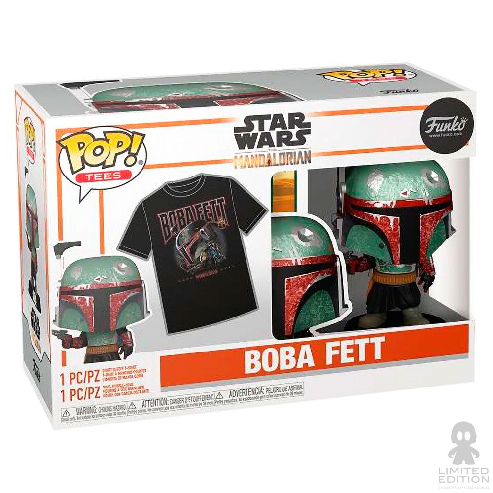 Funko Set Pop & Playera Boba Fett Book Of Boba Fett By Star Wars - Limited Edition