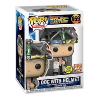 Funko Set Pop & Playera Doc With Helmet 959 Glow Volver Al Futuro By Universal Studios - Limited Edition