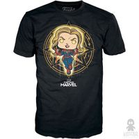 Funko Set Pop Y Playera Captain Marvel By Marvel - Limited Edition