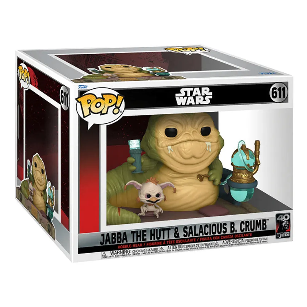 Preventa Funko Pop Movie Moment Jabba The Hutt & Salacious B. Crumb 611 6 Pulg Star Wars By George Lucas - Limited Edition