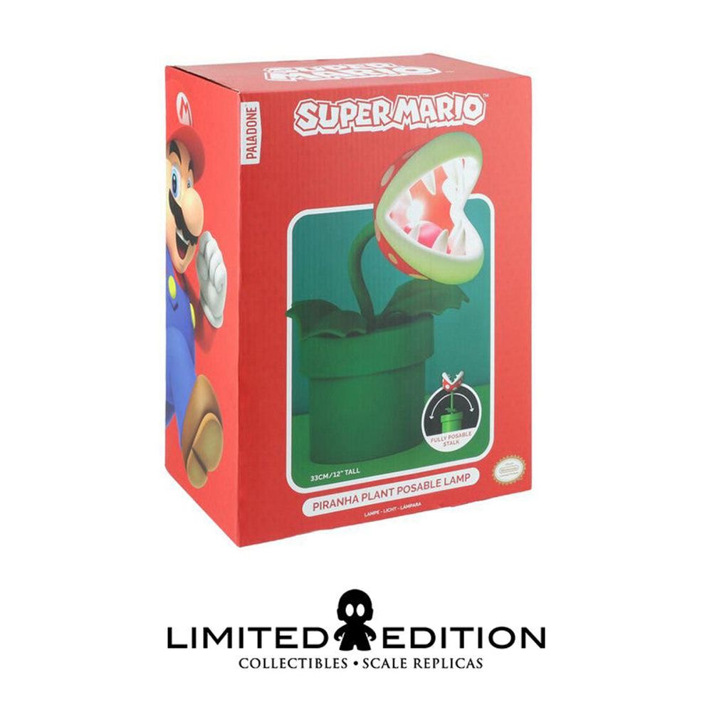 Paladone Lámpara Posable Planta Piranha Mario Bros By Nintendo - Limited Edition