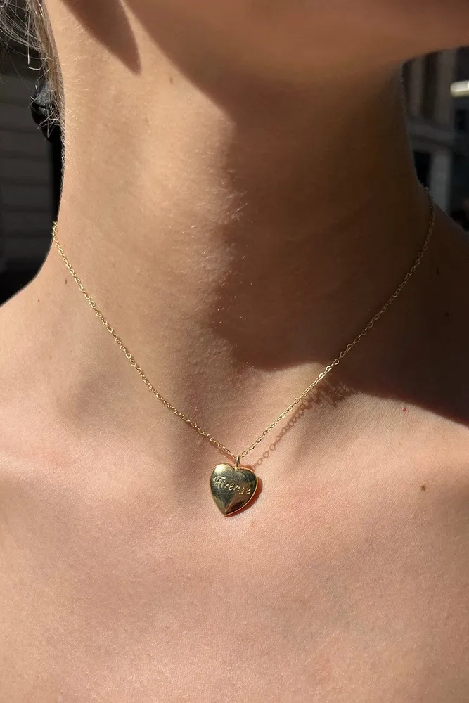 brandy melville heart choker necklace length is... - Depop