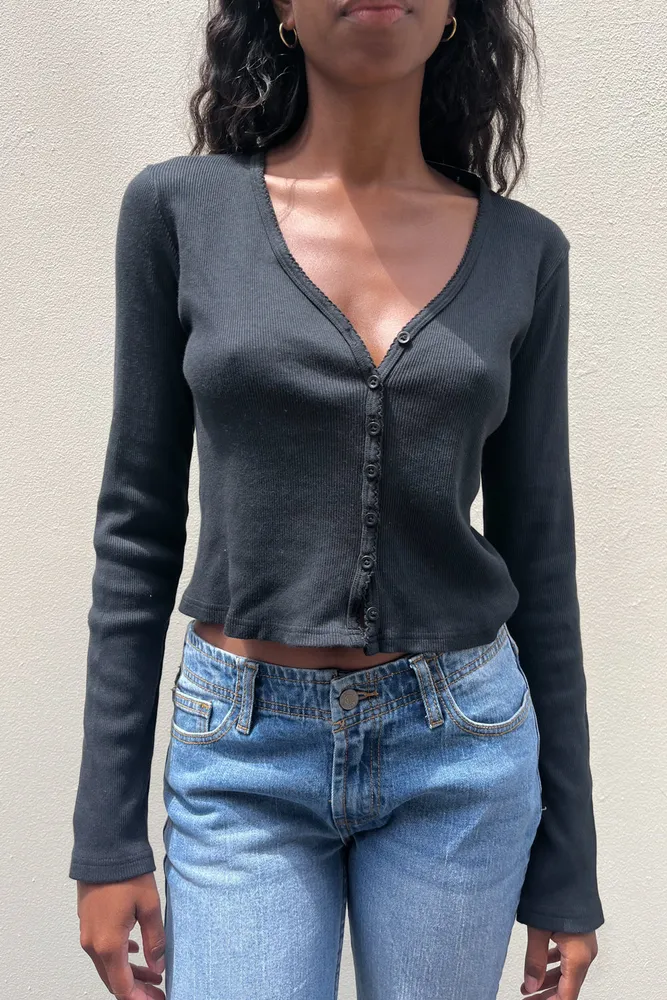 SOLD brandy melville zelly long sleeve in black top authentic