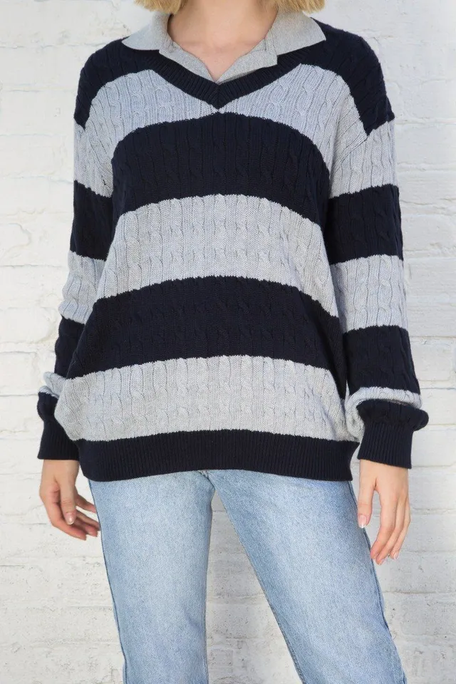 Brandy Melville Ayla Cable Knit Zip-Up Sweater | Pacific City