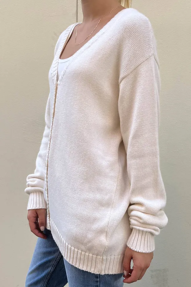 Brandy Melville Ayla Cable Knit Zip-Up Sweater
