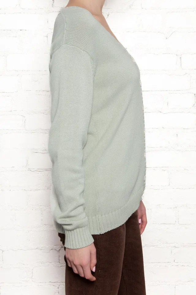 Brandy Melville Ayla Cable Knit Zip-Up Sweater Pacific City, 60% OFF