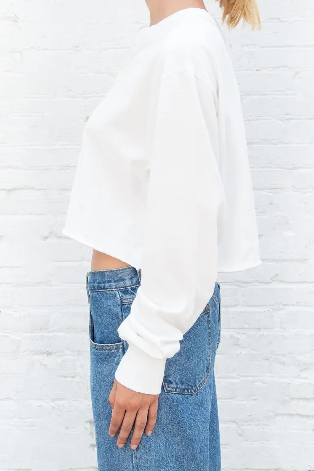 Brandy Melville Richie Long Sleeve Top in White - $15 (42% Off Retail) -  From May