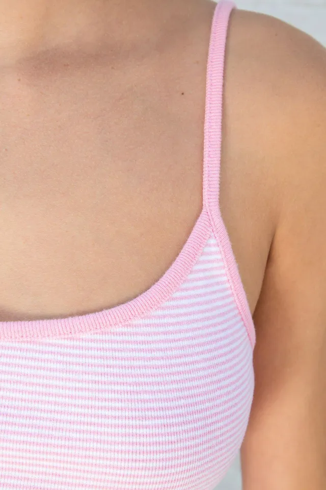 Brandy Melville pink skylar heart tank - $31 New With Tags - From