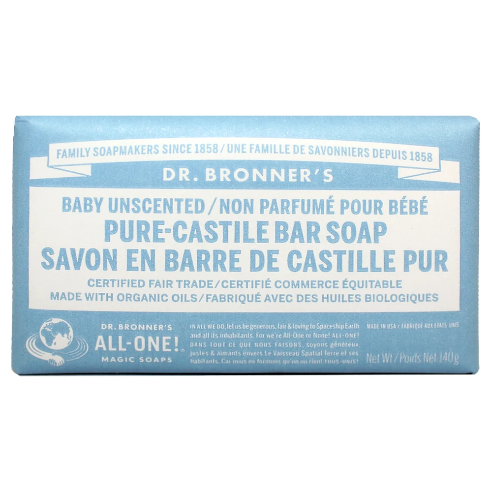 DR. BRONNER'S SAVON BARRE BÉBÉ SANS PARFUM