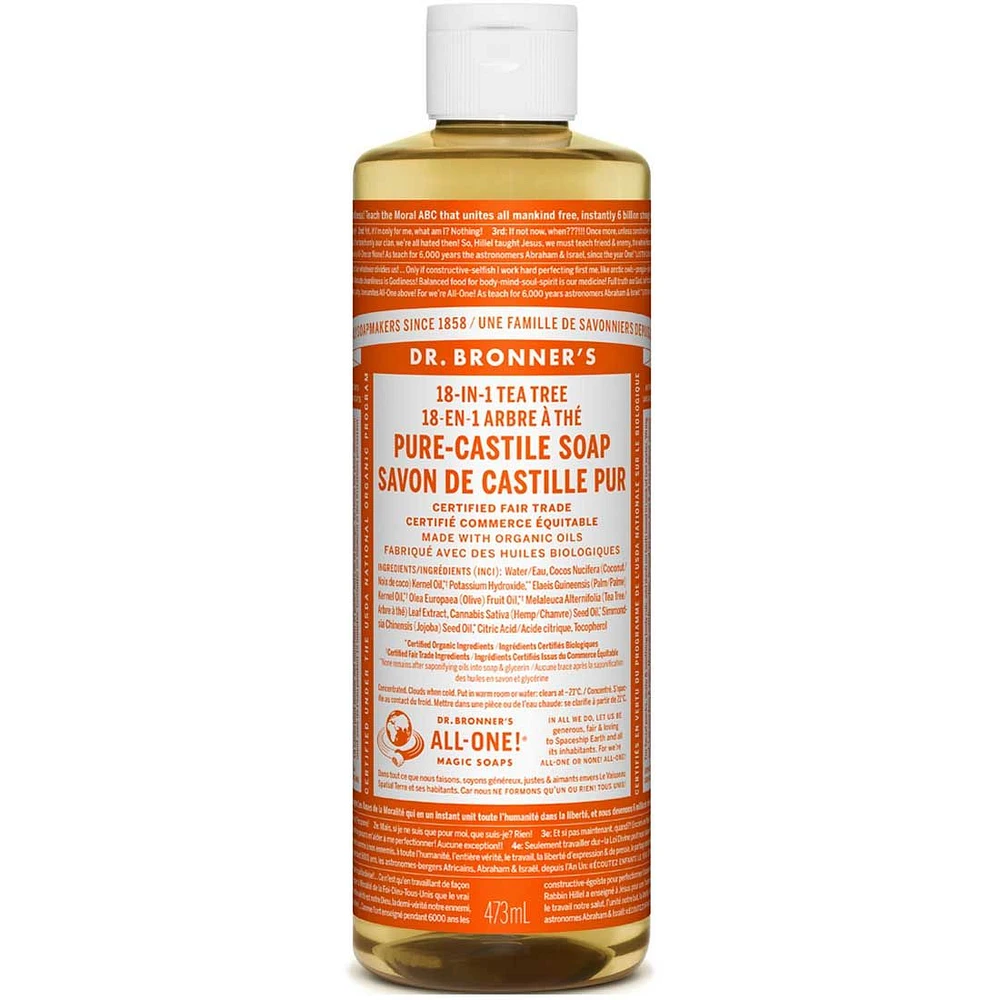 DR. BRONNER'S SAVON LIQUIDE CASTILLE ARBRE THE 473ML