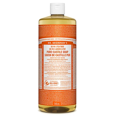 DR. BRONNER'S PURE-CASTILE LIQUID SOAP TEA TREE 946ML