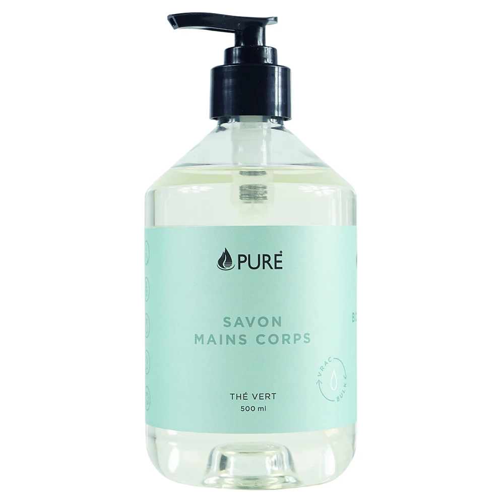 PURE SAVON MAINS THE VERT 500ML