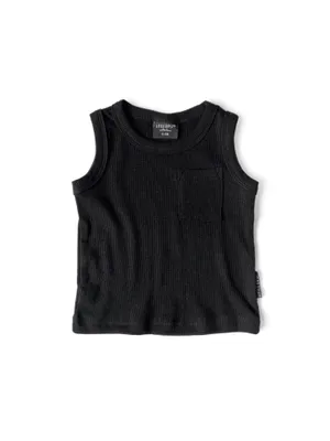 Black Ribbed Tank