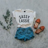 Sassy Lassie Organic Cream Tee