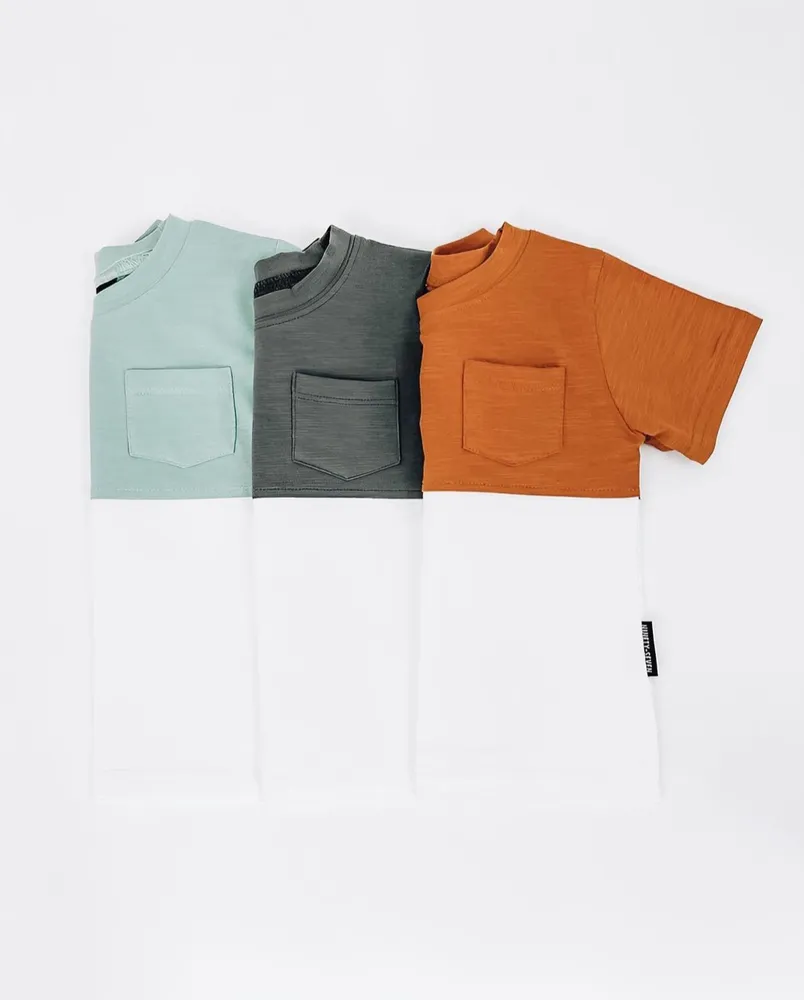 Camel Color Block Pocket Tee