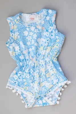 Blooming Blue Romper