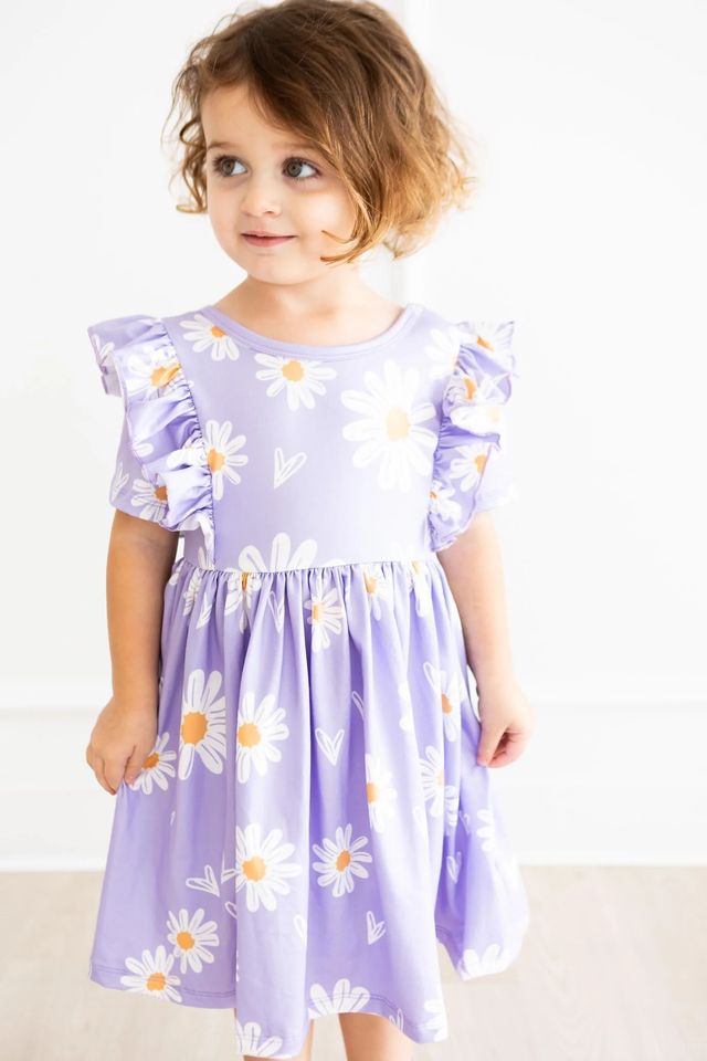 I Heart Daisies Ruffle Twirl Dress