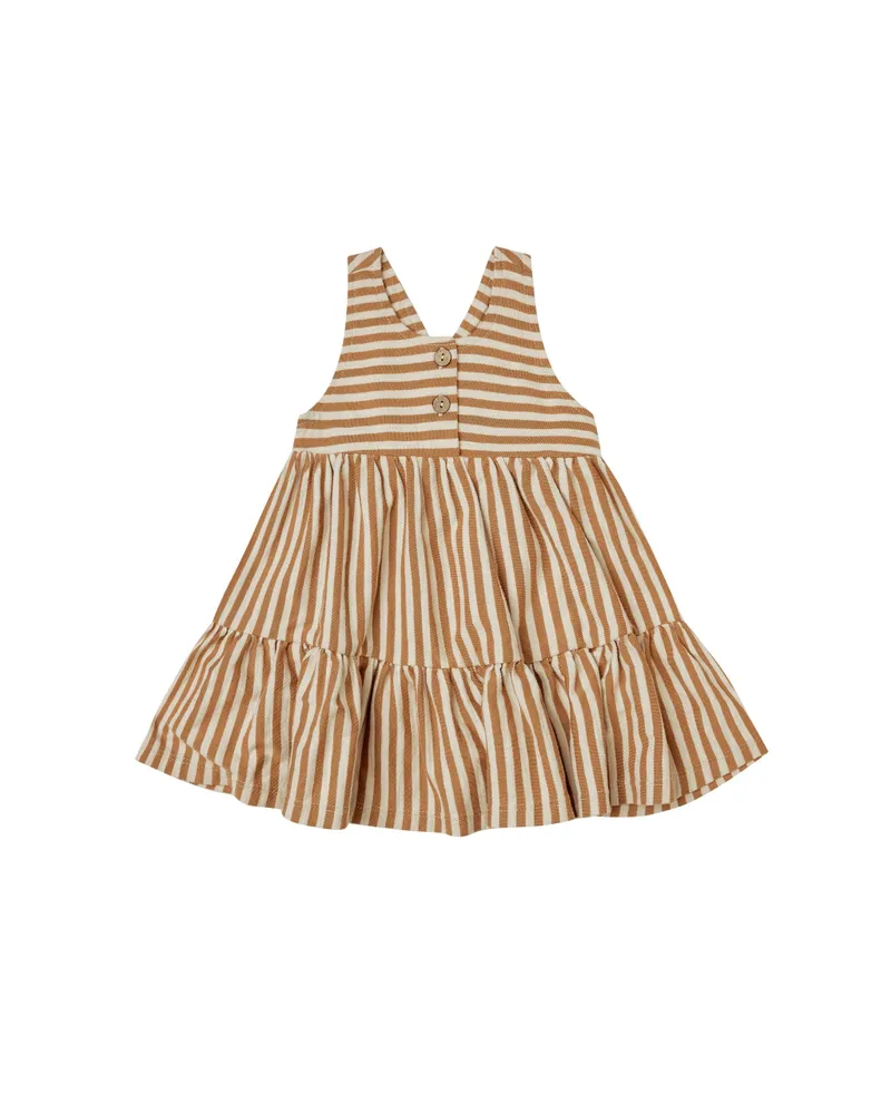 Camel Stripe Swing Dress