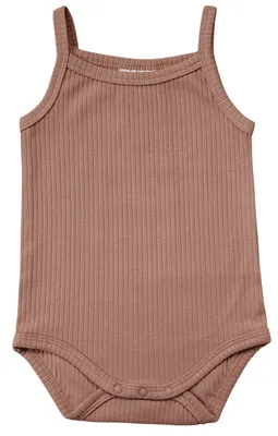 Rose Ribbed Tank Bodysuit