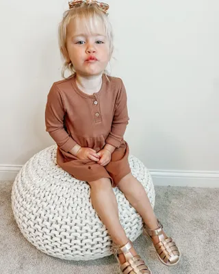 Dusty Rose Button Dress