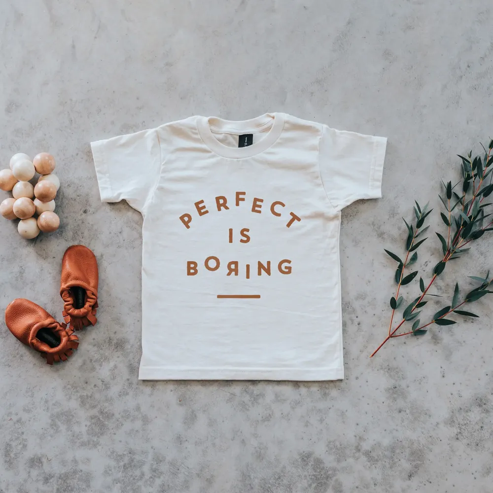 Perfect is Boring Organic Cream Tee