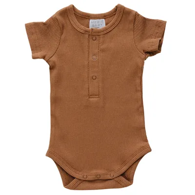 Rust Organic Snap Bodysuit