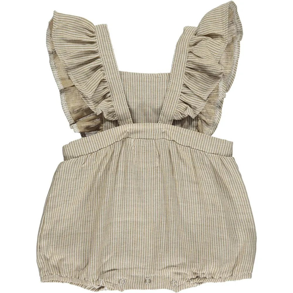 Janie Romper - Gold Stripe