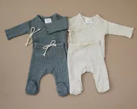 Waffle Layette Set - Charcoal