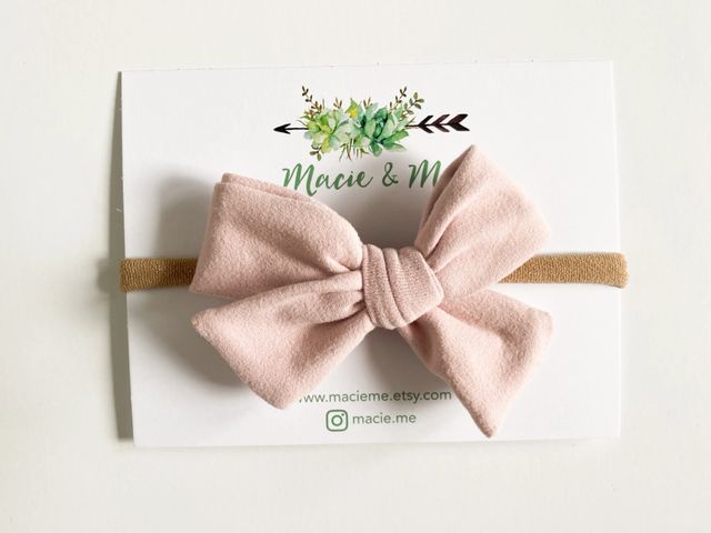 Dusty Pink Schoolgirl Bows