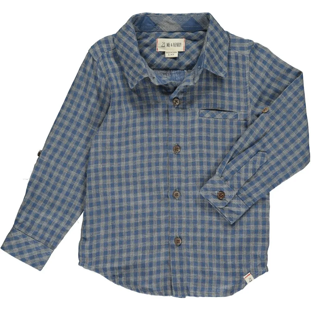 Atwood Woven Shirt - Grey/Blue Plaid