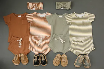 Rust Stripe Short Set