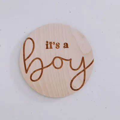 Gender Reveal Wooden Sign