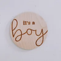 Gender Reveal Wooden Sign