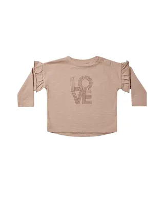 Love Ruffle Long Sleeve Tee