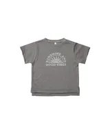 Sunshine + Good Vibes Raw Edge Tee