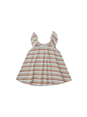 Summer Stripe Ruffle Swing Dress