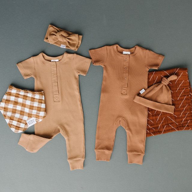 Rust Organic Snap Romper