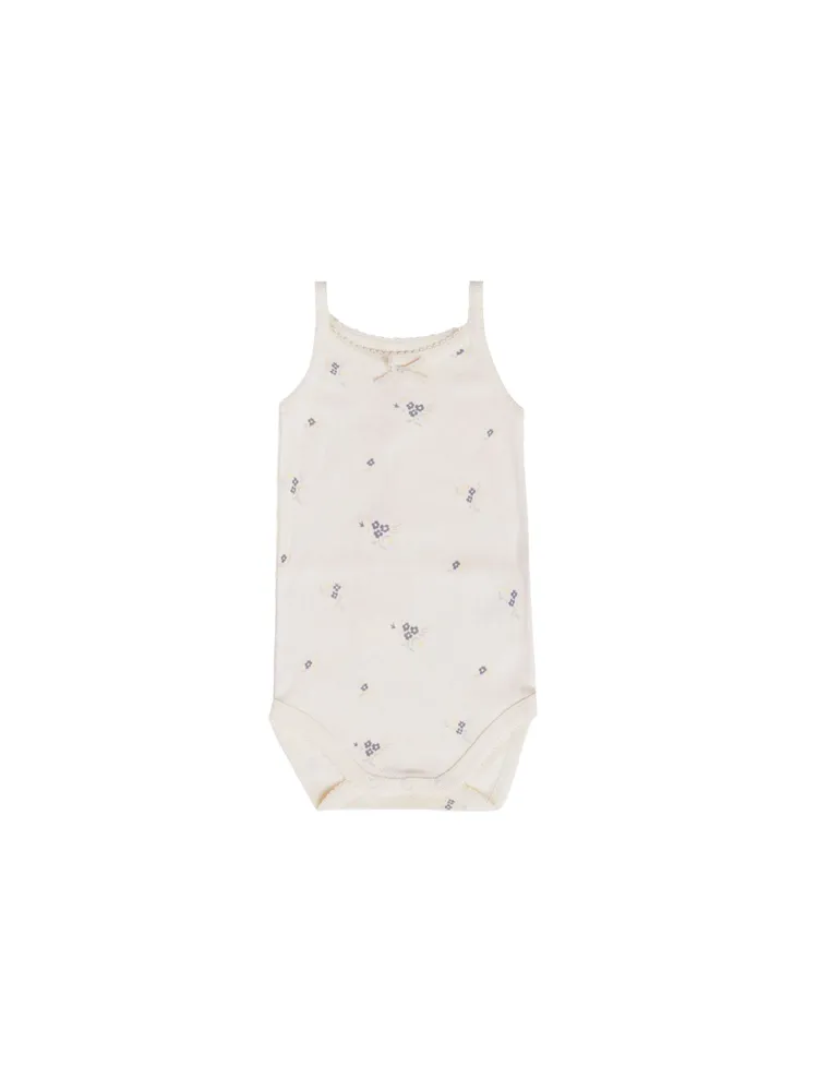 Ditsy Ocean Pointelle Tank Bodysuit