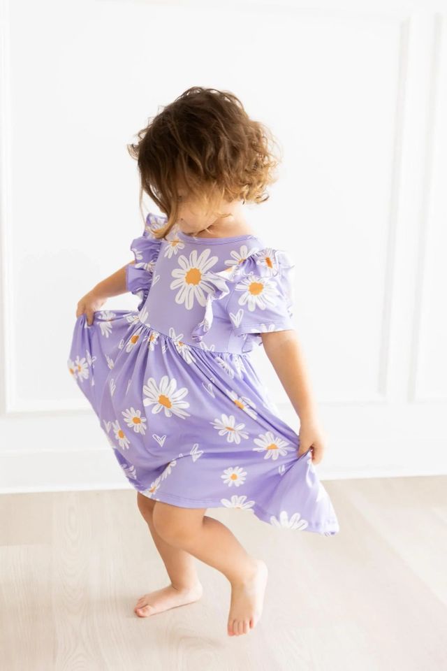 I Heart Daisies Ruffle Twirl Dress