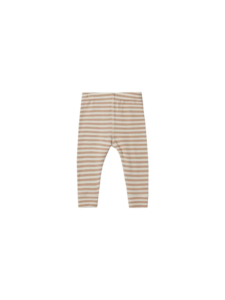 Ribbed Legging - Latte Stripe