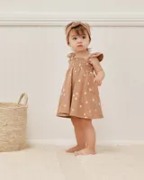 Sunburst Smocked Jersey Dress