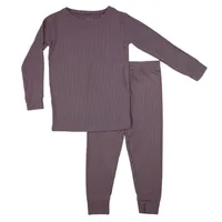 Eggplant Ribbed Two-Piece Set