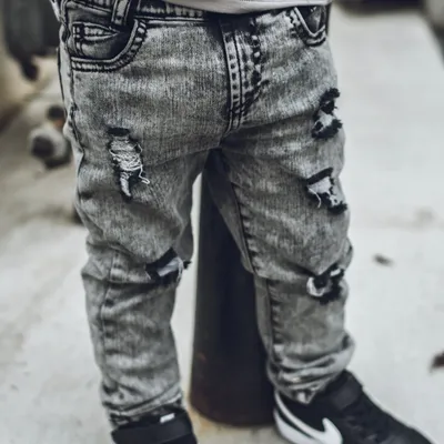 Acid Wash Grey Denim