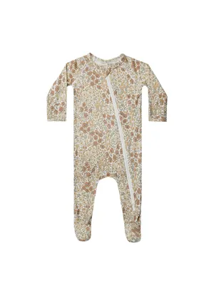 Wildflowers Bamboo Zip Footie