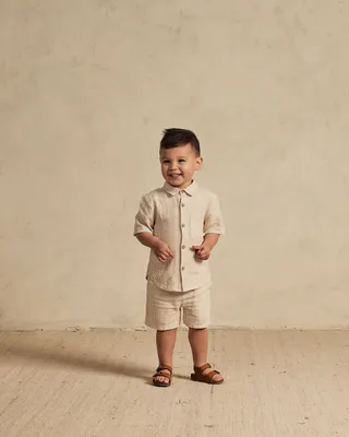 Sand Stripe Collared Shirt