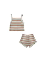 Summer Stripe Tank & Shortie Set