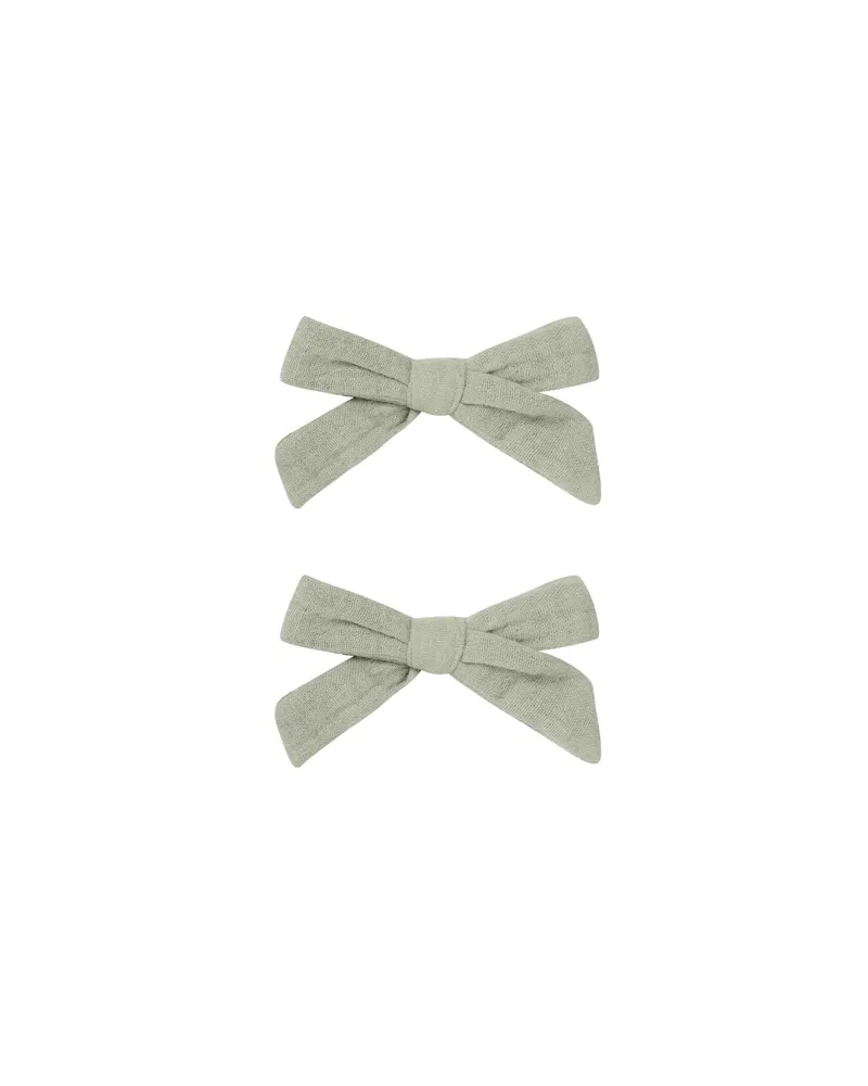 Laurel Bow Clip Set