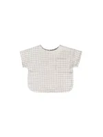 Silver Gingham Woven Boxy Top