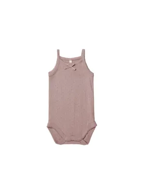 Lilac Pointelle Tank Bodysuit